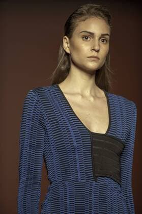 BELO HORIZONTE, MG - 06 10 2015: MINING TREND AUTUMN WINTER 2016 - Model for parade Grife Faven in the 17th edition of Trend Autumn Winter Mines 2016 06 to October 09 at Expominas - Avenida Amazonas, 6030 - Gameleira - BH - MG. .  Mour?oxPanda