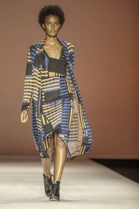 BELO HORIZONTE, MG - 06 10 2015: MINING TREND AUTUMN WINTER 2016 - Model for parade Grife Faven in the 17th edition of Trend Autumn Winter Mines 2016 06 to October 09 at Expominas - Avenida Amazonas, 6030 - Gameleira - BH - MG. .  Mour?oxPanda