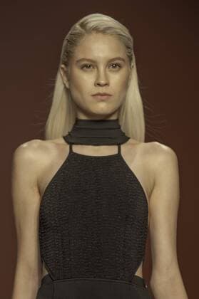 BELO HORIZONTE, MG - 06 10 2015: MINING TREND AUTUMN WINTER 2016 - Model for parade Grife Faven in the 17th edition of Trend Autumn Winter Mines 2016 06 to October 09 at Expominas - Avenida Amazonas, 6030 - Gameleira - BH - MG. .  Mour?oxPanda