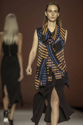 BELO HORIZONTE, MG - 06 10 2015: MINING TREND AUTUMN WINTER 2016 - Model for parade Grife Faven in the 17th edition of Trend Autumn Winter Mines 2016 06 to October 09 at Expominas - Avenida Amazonas, 6030 - Gameleira - BH - MG. .  Mour?oxPanda