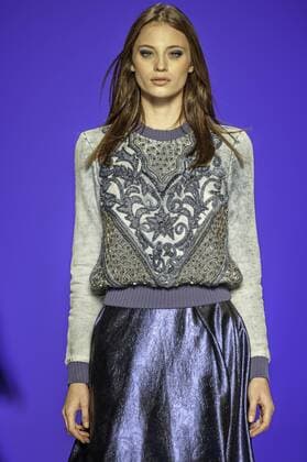 BELO HORIZONTE, MG - 06 10 2015: MINING TREND AUTUMN WINTER 2016 - Model for parade Grife FABIANA MILAZZO in the 17th edition of Trend Autumn Winter Mines 2016 06 to October 09 at Expominas - Avenida Amazonas, 6030 - Gameleira - BH -. MG.  Mour?oxPanda