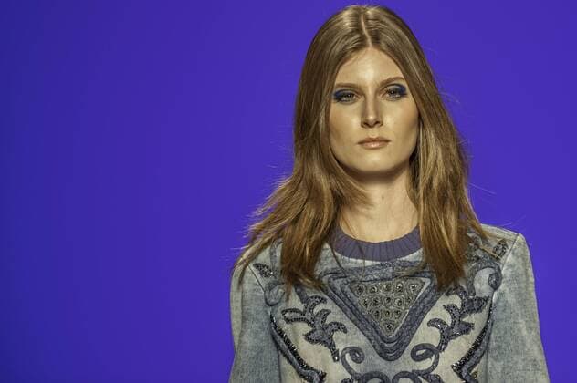 BELO HORIZONTE, MG - 06 10 2015: MINING TREND AUTUMN WINTER 2016 - Model for parade Grife FABIANA MILAZZO in the 17th edition of Trend Autumn Winter Mines 2016 06 to October 09 at Expominas - Avenida Amazonas, 6030 - Gameleira - BH -. MG.  Mour?oxPanda