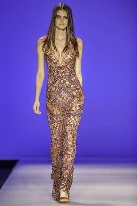 BELO HORIZONTE, MG - 06 10 2015: MINING TREND AUTUMN WINTER 2016 - Model for parade Grife FABIANA MILAZZO in the 17th edition of Trend Autumn Winter Mines 2016 06 to October 09 at Expominas - Avenida Amazonas, 6030 - Gameleira - BH -. MG.  Mour?oxPanda