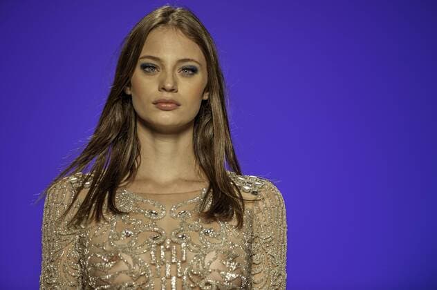 BELO HORIZONTE, MG - 06 10 2015: MINING TREND AUTUMN WINTER 2016 - Model for parade Grife FABIANA MILAZZO in the 17th edition of Trend Autumn Winter Mines 2016 06 to October 09 at Expominas - Avenida Amazonas, 6030 - Gameleira - BH -. MG.  Mour?oxPanda