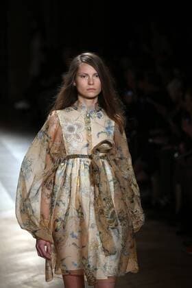 A model takes to the catwalk during the presentation of Yde s collection as part of the 2016 Spring-Summer ready-to-wear Fashion Week in Paris, on October 7, 2015.  PAR20151007112 MAYAxVIDON-WHITE