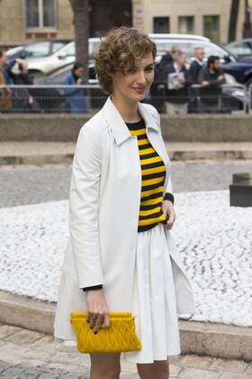 Louise Bourguoin CELEBRITES : Modenschau Miu Miu - Pret a Porter Printemps Ete 2016 - 07 10 2015 GwendolineLeGoffx 