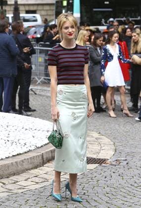 Mackenzie Davis CELEBRITES : Modenschau Miu Miu - Pret a Porter Printemps Ete 2016 - 07 10 2015 GwendolineLeGoffx 