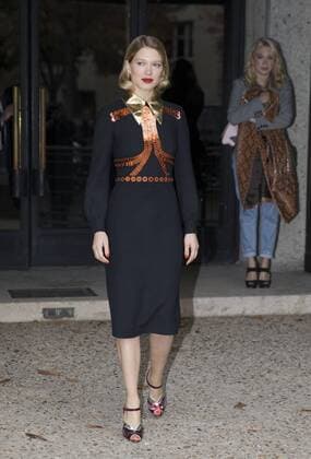 Lea Seydoux CELEBRITES : Modenschau Miu Miu - Pret a Porter Printemps Ete 2016 - 07 10 2015 GwendolineLeGoffx 