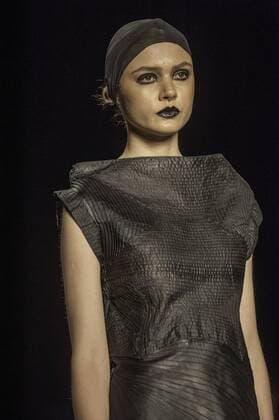 BELO HORIZONTE, MG - 07 10 2015: MINING TREND AUTUMN WINTER 2016 - Model for parade Grife LINO Villaventura in the 17th edition of Trend Autumn Winter 2016 Mines from 06 to 09 October at Expominas - Avenida Amazonas, 6030 - Gameleira - BH -. MG.  Mour?oxPanda