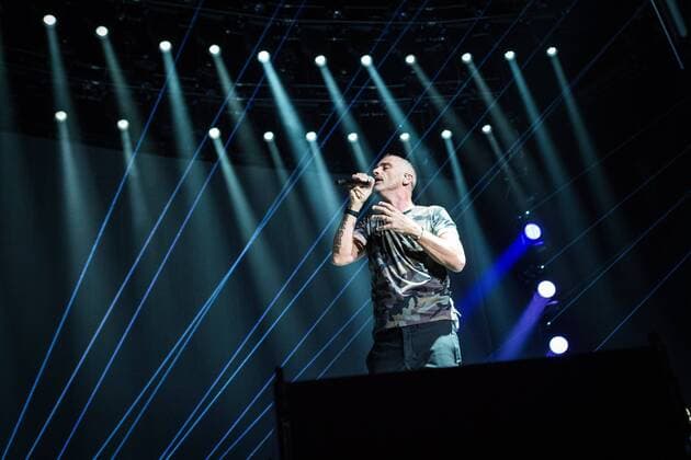 Oct. 7, 2015 - Assago, Milan, Italy - The Italian singer and song-writer Eros Ramazzotti sings during his live concert at Mediolanum Forum Assago in Milan. Assago Italy - ZUMAp133