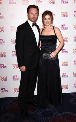 The Breast Cancer Care Fashion Show 2015 London, UK. Christian Horner and Geri Halliwell at The Breast Cancer Care Fashion Show at Grosvenor House, Park Lane, London on Wednesday 7 October 2015. LMK392 -58339-081015 
