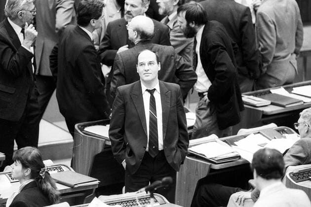 Volkskammertagung: Gregor Gysi, Fraktionschef der SED PDS