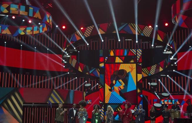 Oct. 8, 2015 - Hollywood, CALIFORNIA, UNITED STATES OF AMERICA - Tribute on Celia Cruz for her Life Achievement award onstage during Telemundo s Latin American Music Awards at the Dolby Theatre on October 8, 2015 in Hollywood, California..ARMANDO ARORIZO. Hollywood UNITED STATES OF AMERICA - ZUMAa60_