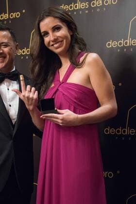 Andrea Chavarri en los Premios Dedales de Oro 2015 en Madrid. 588 cordon press Andrea Chavarri at the Dedales de Oro Awards 2015 in Madrid. Cordon Press 
