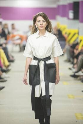 (151011) -- TBILISI, Oct. 11, 2015 -- A model presents a creation of Giorgi Keburia from Georgia during the Tbilisi Spring Fashion Week 2016, in Tbilisi, capital of Georgia, on October 11, 2015. ) GEORGIA-TBILISI-SPRING FASHION WEEK-CLOSING CEREMONY GiorgexInduashvili 