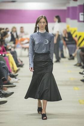 (151011) -- TBILISI, Oct. 11, 2015 -- A model presents a creation of Giorgi Keburia from Georgia during the Tbilisi Spring Fashion Week 2016, in Tbilisi, capital of Georgia, on October 11, 2015. ) GEORGIA-TBILISI-SPRING FASHION WEEK-CLOSING CEREMONY GiorgexInduashvili 