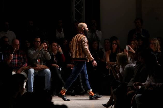 Oct. 11, 2015 - Lisbon, Portugal - The Portuguese fashion designer Nuno Gama presents the Spring Summer 2016 creations during Lisbon Fashion Week - Moda Lisboa The Timers at the Patio da Gale on Terreiro do Paco Square in Lisbon on October 10, 2015. Lisbon Portugal  - ZUMAn230