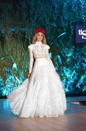 Oct. 10, 2015 - Naples, Italy - Ferdinand s collection 2015-2016 during his fashion show in Ti Sposo. Ferdinand is a Neapolitan fashion designer. Naples Italy - ZUMAp133