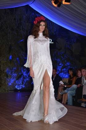 Oct. 10, 2015 - Naples, Italy - Ferdinand s collection 2015-2016 during his fashion show in Ti Sposo. Ferdinand is a Neapolitan fashion designer. Naples Italy - ZUMAp133