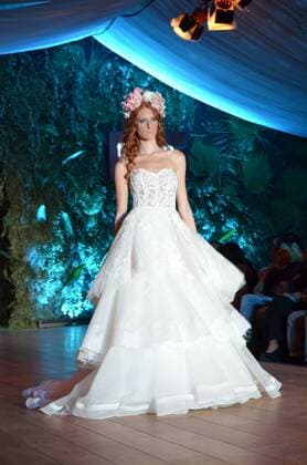 Oct. 10, 2015 - Naples, Italy - Ferdinand s collection 2015-2016 during his fashion show in Ti Sposo. Ferdinand is a Neapolitan fashion designer. Naples Italy - ZUMAp133