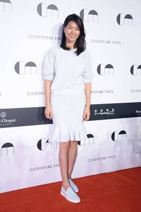 SHANGHAI, CHINA - OCTOBER 12: (CHINA OUT) Model Lyu Yan attends the fashion show of her own brand Comme Moi on October 12, 2015 in Shanghai, China.  CFP474265434