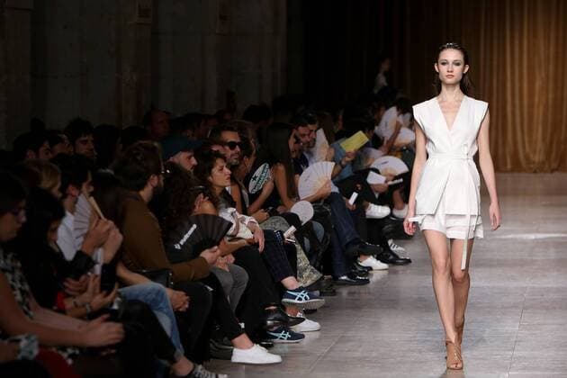 Oct. 11, 2015 - Lisbon, Portugal - The Serbian fashion designer Aleksandar Protic presents the Spring Summer 2016 creations during Lisbon Fashion Week - Moda Lisboa The Timers at the Patio da Gale on Terreiro do Paco Square in Lisbon on October 11, 2015. Lisbon Portugal  - ZUMAn230