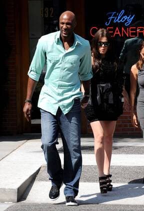 Lamar Odom (USA Los Angeles Lakers) and wife Khloe Kardashian eat at La Scala in Beverly Hills - UnitedArchives 06634748 Lamar Odom USA Los Angeles Lakers and wife Khloe Kardashian Eat AT La Scala in Beverly Hills UnitedArchives06634748