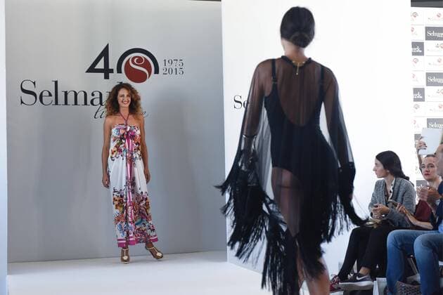 Monica Estarreado y Mireia Canalda en el desfile de lenceria del 40 aniversario de Selmark en Madrid. 588 cordon press Monica Estarreado and Mireia Canalda at the lingerie fashion show of the 40th anniversary of Selmark in Madrid. Cordon Press 