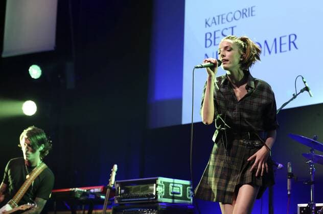 Anna-Maria Nemetz mit ihrer Band B.O.X.E.R. beim Musikexpress Style Award 2015 im Kosmos. Berlin, 15.10.2015 Foto:xS.xGabschx xFuturexImage