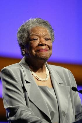 May 28, 2014 - Winston-Salem, North Carolina, U.S. - FILE - MAYA ANGELOU, renowned as a poet, novelist and actress, died this morning at age 86 at her North Carolina home, her literary agent said. One of America s leading literary voices of the last 50 years, Angelou was best-known for her 1969 memoir I Know Why the Caged Bird Sings. It was the first of seven volumes of autobiography that traced her life from a childhood of abuse and oppression in the Deep South in the 1930s. Pictured Feb 28, 2005; Boca Raton, Florida - Maya Angelou speaks to participants at Office Depot s fifth annual business women s conference at the Boca Raton Resort and Club. - ZUMAp77