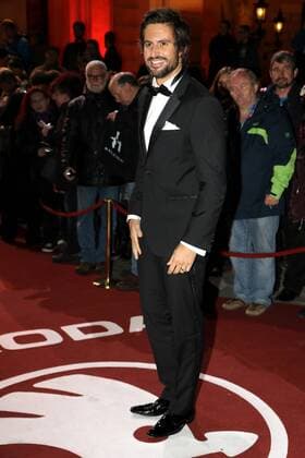 16.10.2015, Frankfurt, Alte Oper, roter Teppich, red Carpet Verleihung des Hessischen Film- und Kinopreises 2015 Schauspieler und Sänger Tom Beck auf dem roten Teppich