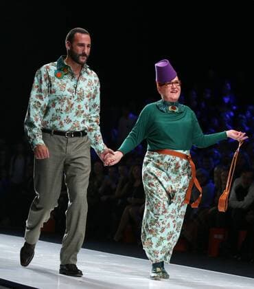 MOSCOW, RUSSIA. OCTOBER 16, 2015. Designer Elena Teplitskaya (R) in a fashion show for her spring summer 2016 collection, at Plus Size Fashion Weekend Show during the 34th Moscow Fashion Week in Gostiny Dvor. Artyom Geodakyan TASS  TS00FFDB