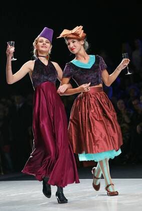 MOSCOW, RUSSIA. OCTOBER 16, 2015. Models wear creations by designer Elena Teplitskaya for the Teplitskaya Design spring summer 2016 collection, at Plus Size Fashion Weekend Show during the 34th Moscow Fashion Week in Gostiny Dvor. Artyom Geodakyan TASS  TS00FFDE