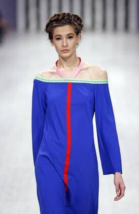 Oct. 16, 2015 - Kiev, Ukraine - A model presents a creation by Ukrainian designer Elena Burba during the Ukrainian Fashion Week in Kiev, Ukraine, 16 October 2015. The event presents Spring Summer 2016 collections by Ukrainian and international designers from 14 to 20 October. Kiev Ukraine  - ZUMAn230