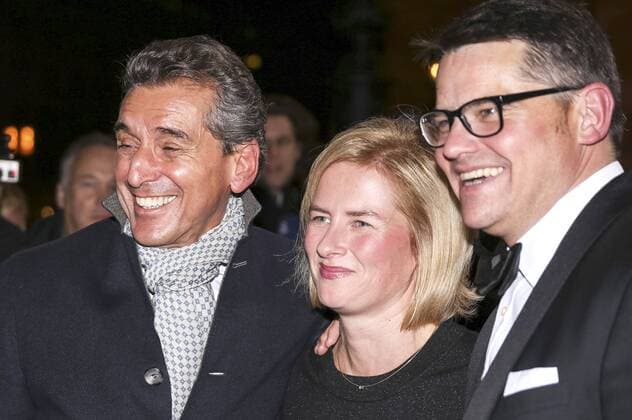 Michel Friedman und Boris Rhein mit Gattin bei der Verleihung vom Hessischen Film- und Kinopreis 2015 in der Alten Oper. Frankfurt, 16.10.2015 Foto:xP.xBackx xFuturexImage
