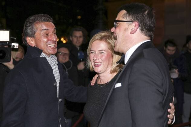 Michel Friedman und Boris Rhein mit Gattin bei der Verleihung vom Hessischen Film- und Kinopreis 2015 in der Alten Oper. Frankfurt, 16.10.2015 Foto:xP.xBackx xFuturexImage
