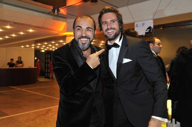 Adnan Maral und Tom Beck Hessische Filmpreis Verleihung des Hessische Filmpreis Preis, Auszeichung, Alten Oper Frankfurt 16. Oktober 2015