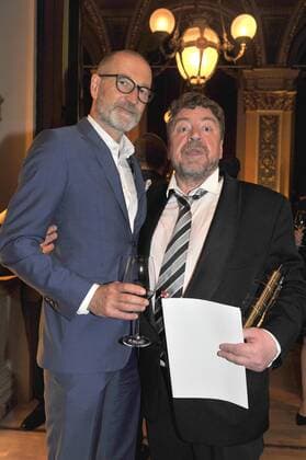 Peter Lohmeyer und Armin Rohde Hessische Filmpreis Verleihung des Hessische Filmpreis Preis, Auszeichung, Alten Oper Frankfurt 16. Oktober 2015