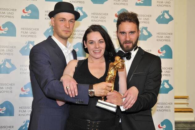 Thomas Todh, Michael Schaff und Julia Hohn Hessische Filmpreis Verleihung des Hessische Filmpreis Preis, Auszeichung, Alten Oper Frankfurt 16. Oktober 2015