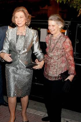 Oct. 18, 2015 - Athens, GREECE - Queen Sofia of Spain with her sister Princess Irene attend concert with The Israel Philharmonic Orchestra led the renowned conductor Zubin Mehta. Zubin Mehta is an Indian conductor of Western classical music. He is the Music Director for Life of the Israel Philharmonic Orchestra and the Main Conductor for Valencia s opera house. Athens GREECE - ZUMAv62_