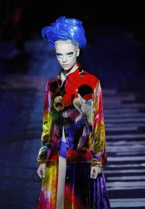 Oct. 18, 2015 - Kiev, Ukraine - A model presents a creation by Ukrainian designer ALEKSEY ZALEVSKIY during the Ukrainian Fashion Week in Kiev, Ukraine, 18 October 2015. The event presents Spring Summer 2016 collections by Ukrainian and international designers from 14 to 20 October. Kiev Ukraine - ZUMAg194