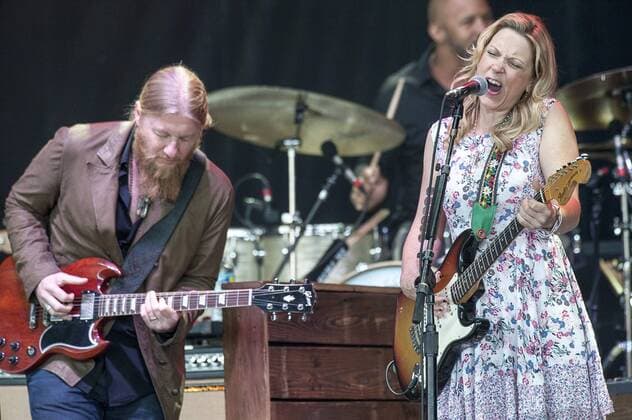 Oct 17, 2015 - Raleigh, North Carolina; USA - Musicians SUSAN TEDESCHI and DEREK TRUCKS of the TEDESCHI TRUCKS BAND performs live as part of the inaugural 2015 American Roots Music and Arts Festival that took place at the Walnut Creek Amphitheatre located in Raleigh. Copyright 2015 Raleigh USA - ZUMAm78_