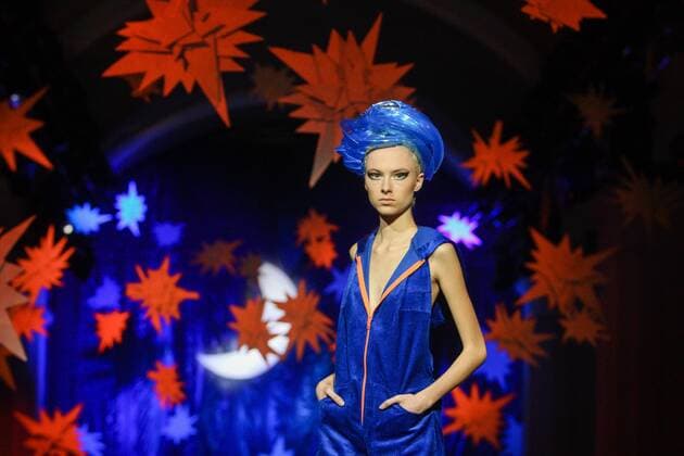 Oct. 18, 2015 - Kiev, Ukraine - A model presents a creation by Ukrainian designer Oleksiy Zalevskiy during the Ukrainian Fashion Week in Kiev, Ukraine, 14 October 2015. The event presents Spring Summer 2016 collections by Ukrainian and international designers from 14 to 18 October. Kiev Ukraine  - ZUMAn230