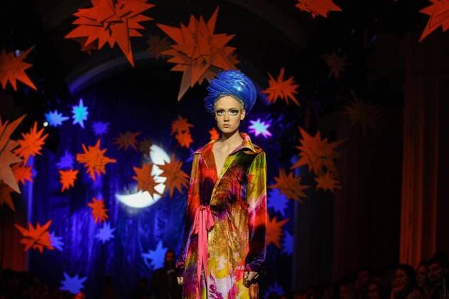 Oct. 18, 2015 - Kiev, Ukraine - A model presents a creation by Ukrainian designer Oleksiy Zalevskiy during the Ukrainian Fashion Week in Kiev, Ukraine, 14 October 2015. The event presents Spring Summer 2016 collections by Ukrainian and international designers from 14 to 18 October. Kiev Ukraine  - ZUMAn230