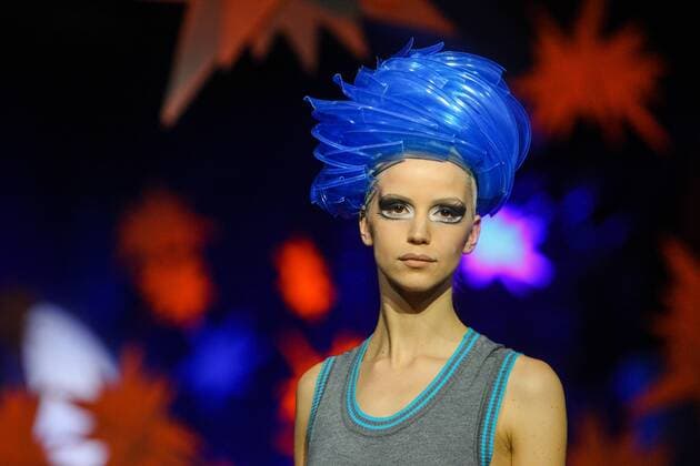 Oct. 18, 2015 - Kiev, Ukraine - A model presents a creation by Ukrainian designer Oleksiy Zalevskiy during the Ukrainian Fashion Week in Kiev, Ukraine, 14 October 2015. The event presents Spring Summer 2016 collections by Ukrainian and international designers from 14 to 18 October. Kiev Ukraine  - ZUMAn230