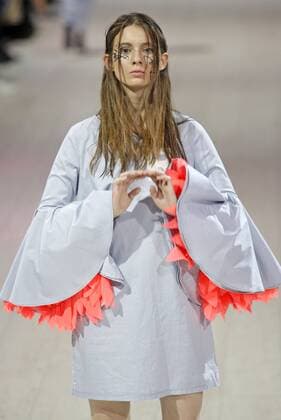 Oct. 18, 2015 - Kiev, Ukraine - A model presents a creation by Ukrainian designer Marina Rybalko during the Ukrainian Fashion Week in Kiev, Ukraine, 18 October 2015. The event presents Spring Summer 2016 collections by Ukrainian and international designers from 14 to 20 October. Kiev Ukraine  - ZUMAn230
