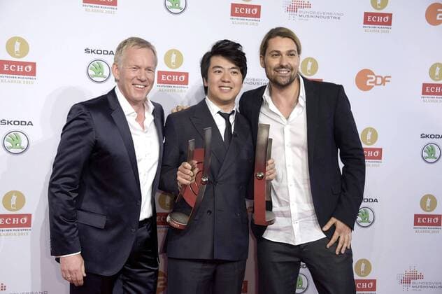 Johannes B. Kerner, Lang Lang und David Garrett beim Echo Klassik 2015 im Konzerthaus. Berlin, 18.10.2015 Foto:xFredericx xFuturexImage