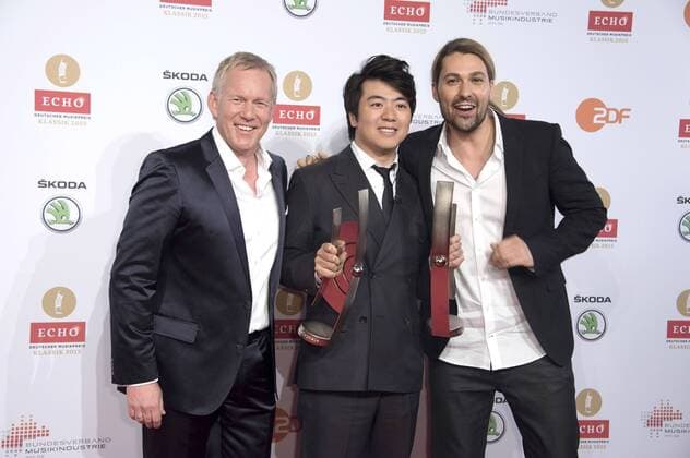 Johannes B. Kerner, Lang Lang und David Garrett beim Echo Klassik 2015 im Konzerthaus. Berlin, 18.10.2015 Foto:xFredericx xFuturexImage