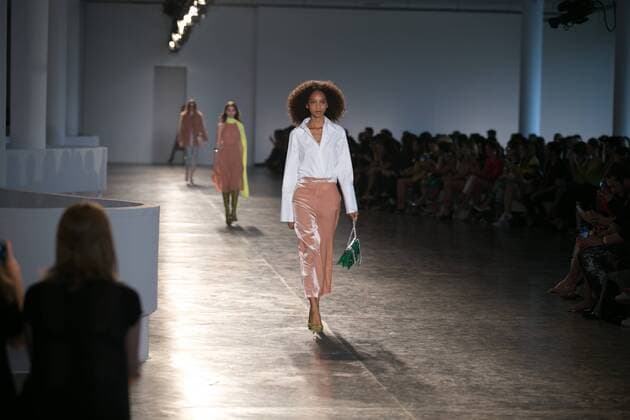 SAO PAULO, Brazil - 10 19 2015: SAO PAULO FASHION WEEK WINTER 2016- Animale during the Sao Paulo Fashion Week Winter 2016 held at Ibirapuera Park.  Ci?axNeder
