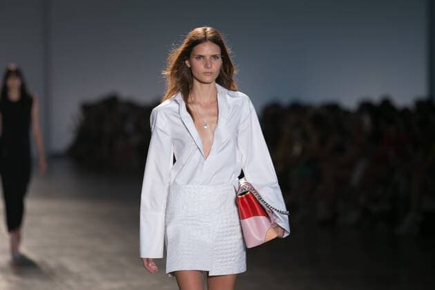 SAO PAULO, Brazil - 10 19 2015: SAO PAULO FASHION WEEK WINTER 2016- Animale during the Sao Paulo Fashion Week Winter 2016 held at Ibirapuera Park.  Ci?axNeder